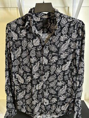 H&M Paisley Print Long-sleeved Button-down Shirt
